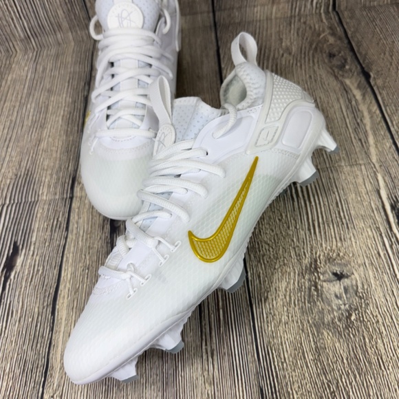 Nike Huarache 9 Elite Low LAX SE Lacrosse White/Gold Mens sizes FD0089-100 - Picture 8 of 8